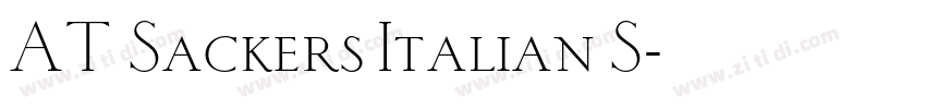 AT Sackers Italian S字体转换
